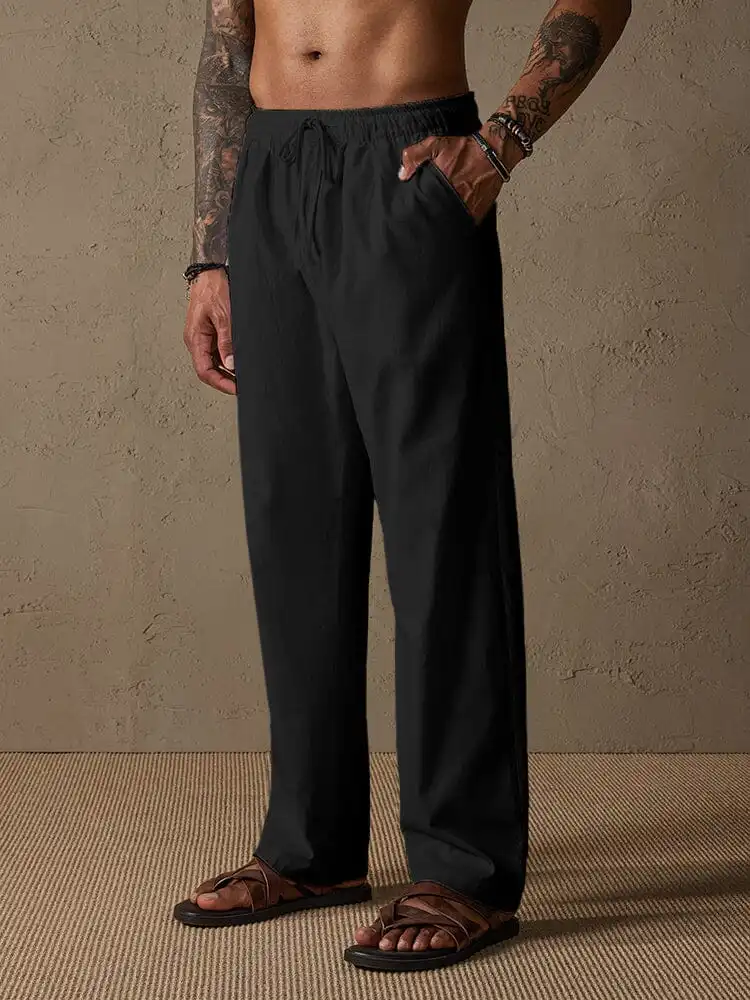 Tapered Straight Leg Pants