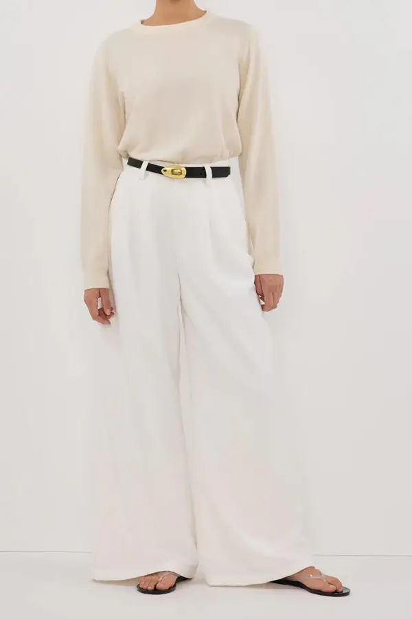 CREAM CASHMERE KNIT JUMPER