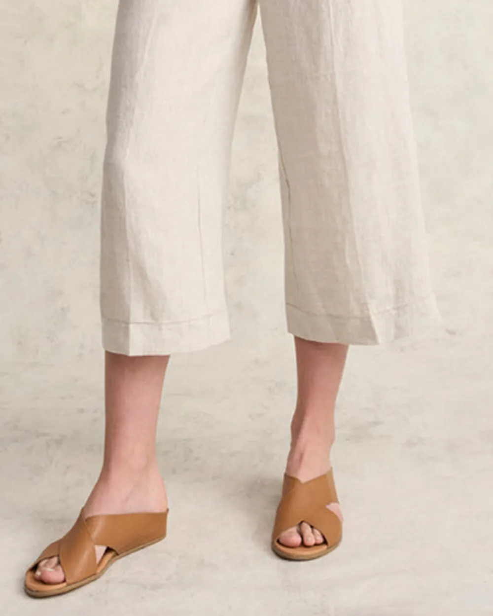Linen Culotte - Natural Cross Dye