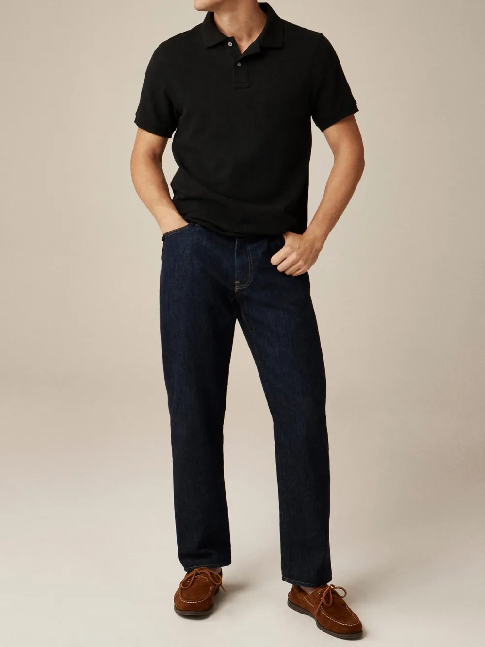 Black Short Sleeve Comfort Polo Shirt