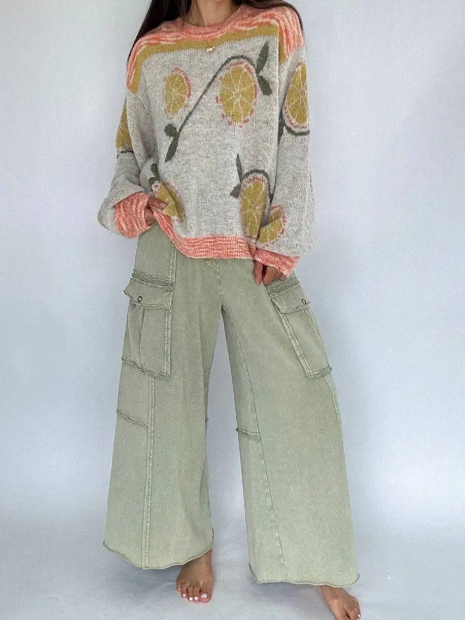 Relaxed Straight Leg Utility Pants