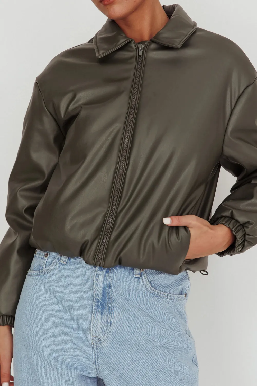 Fashionable And Stylish Women's Solid Color Jacket