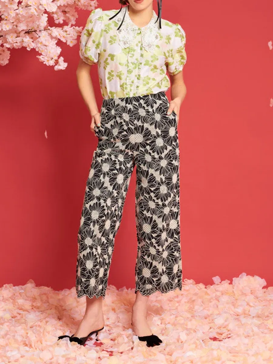 DREAM Flower Haze Wide Leg Trousers