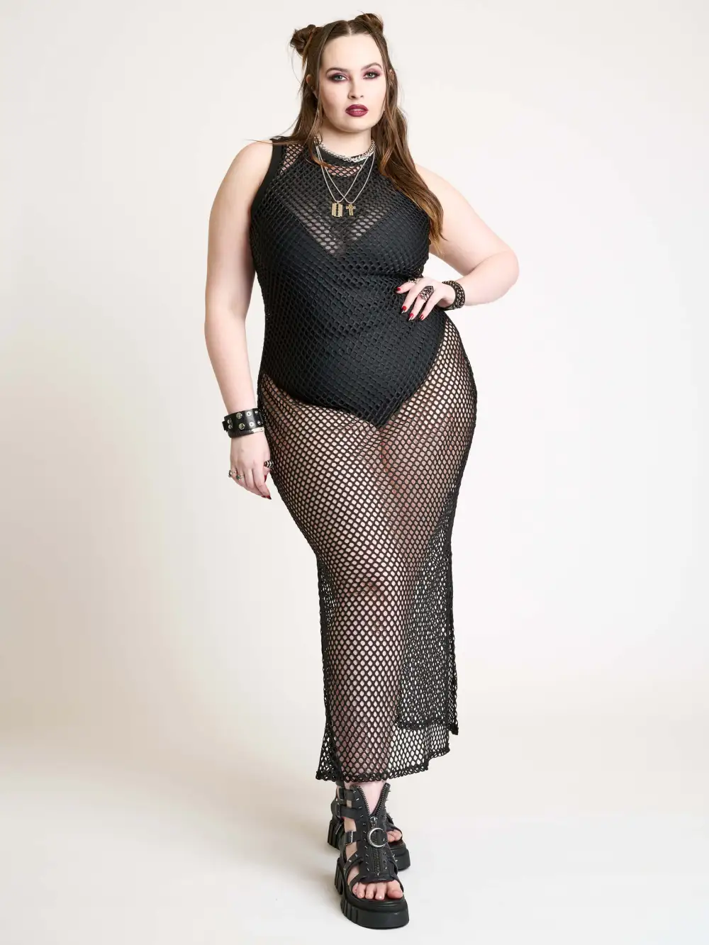 Fishnet Maxi Dress