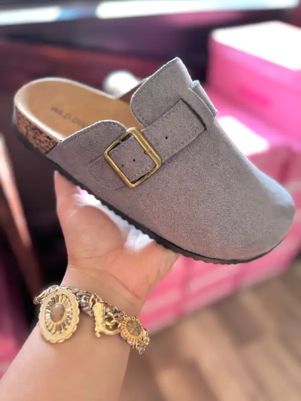 Matcha Suede Mule Shoes