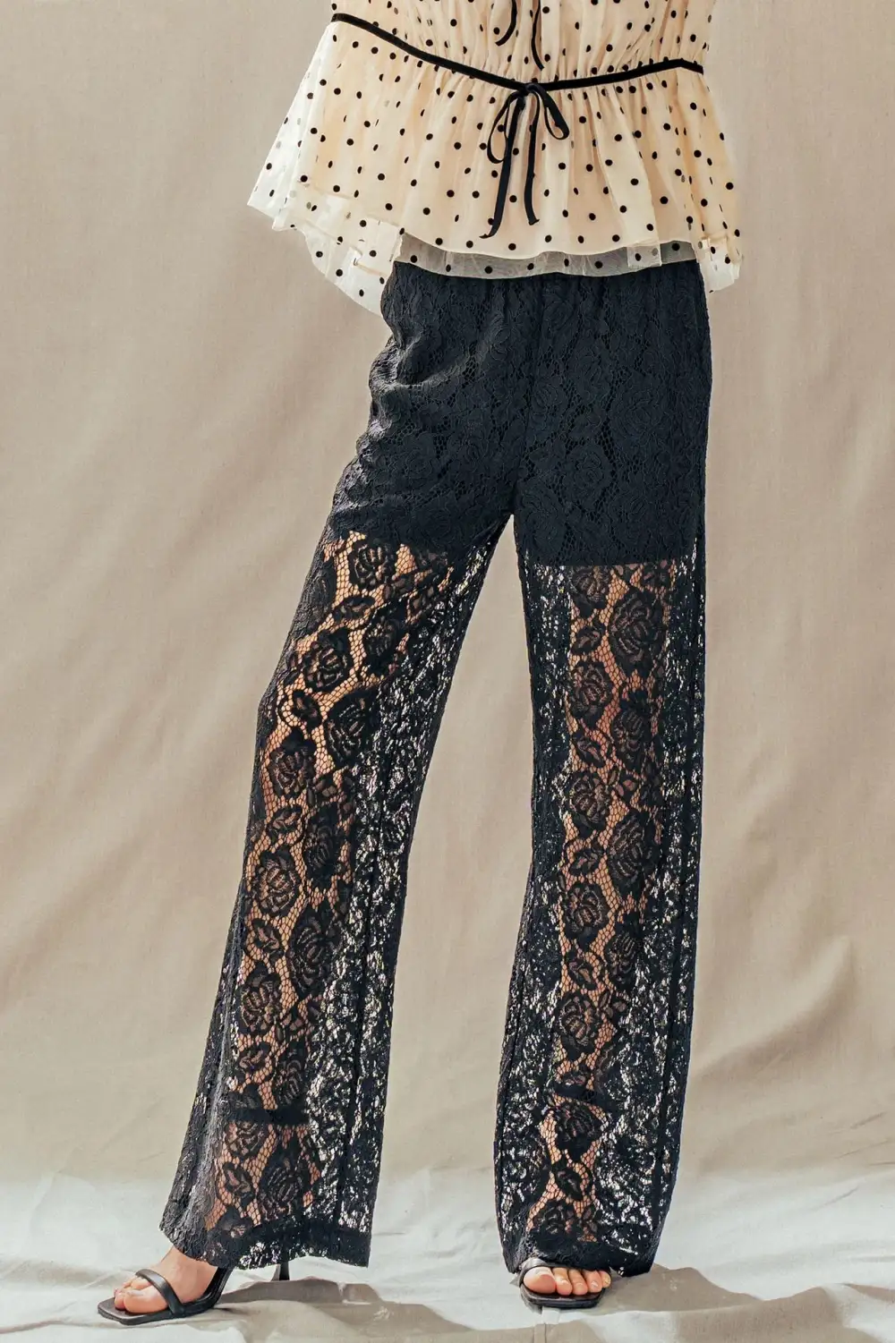 Soft Lace Wide Leg Pants