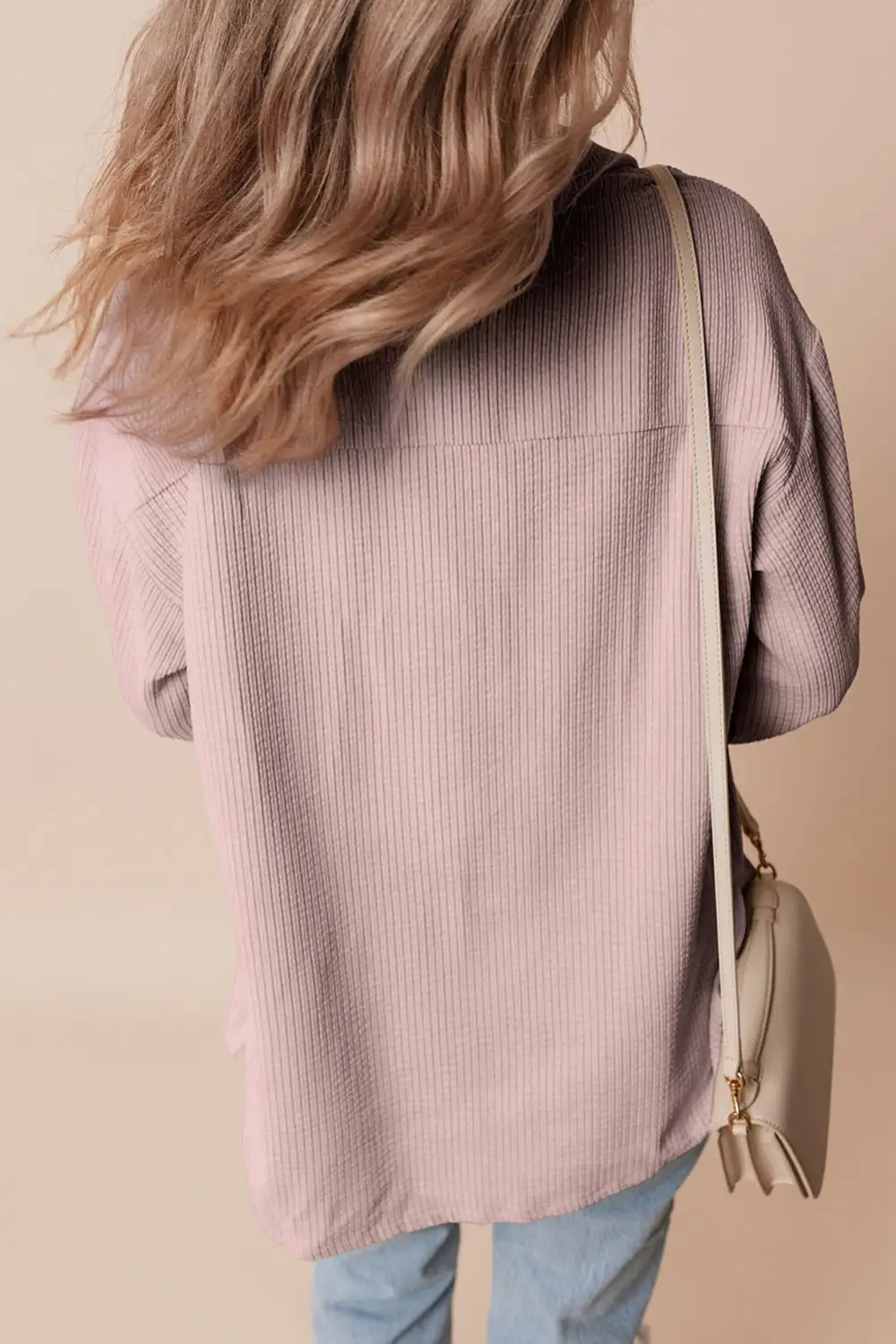 Corduroy Flap Pocket Button-Up Shirt Jacket