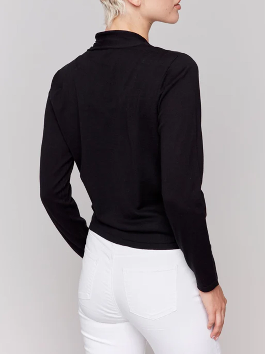 Versatile Preppy Style Women's Lace-Up Top