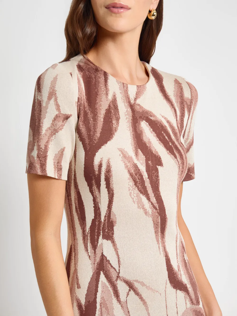 Round Neck Short Sleeved Dress