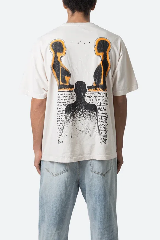 WHITE COLORED GROUP GRAPHIC SOLIDARITY T-SHIRT