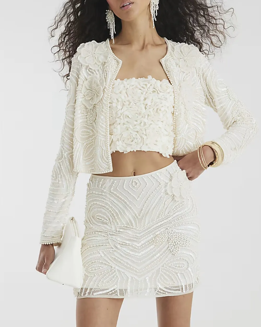 Creative Three-Dimensional Floral Inlaid Women's Skirts