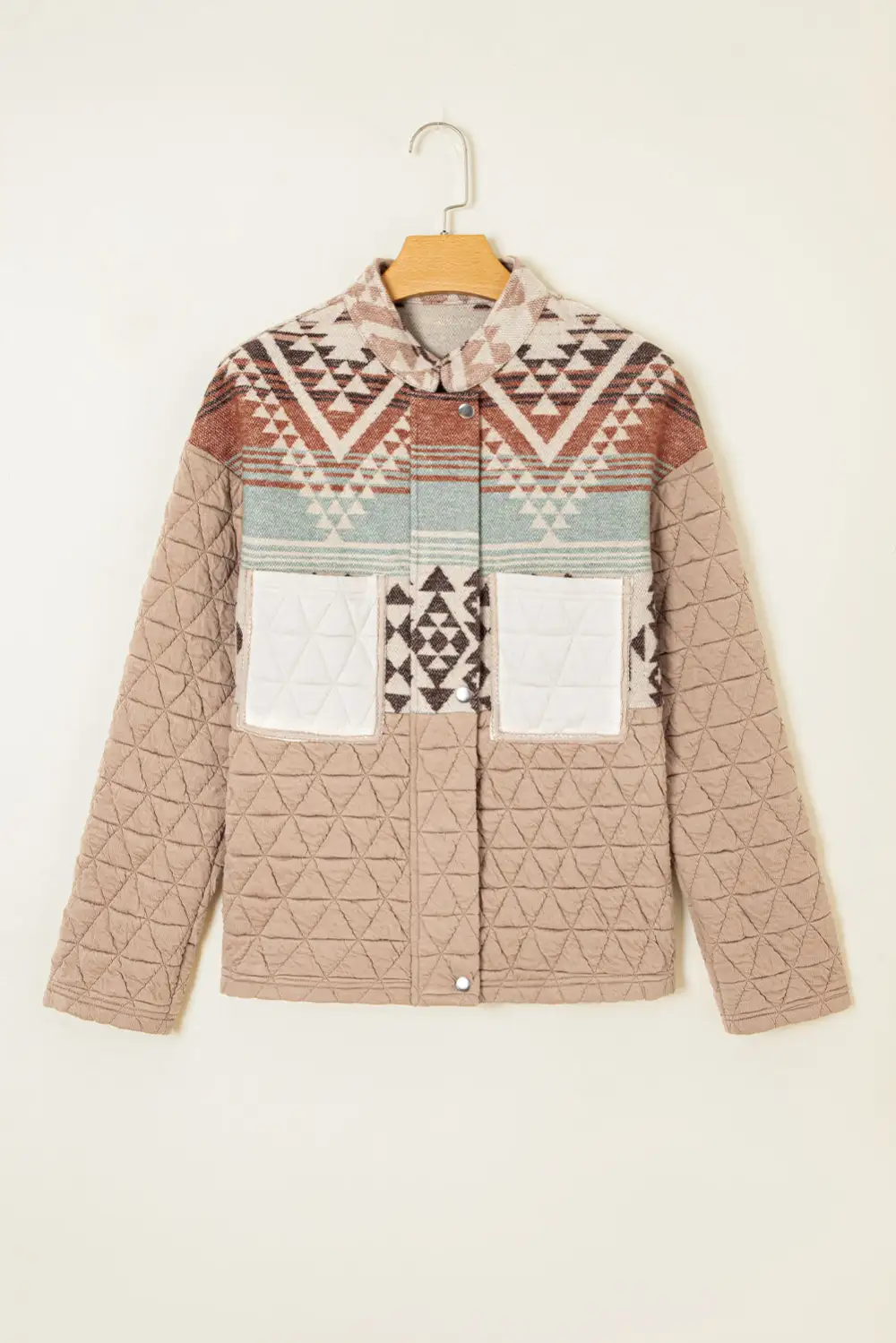 French Aztec Quilted Patchwork Western Jacket