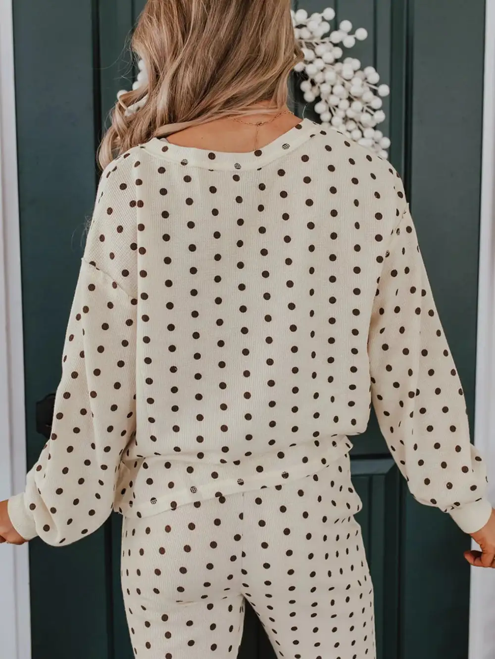 Drawstring Polka Jumpsuit