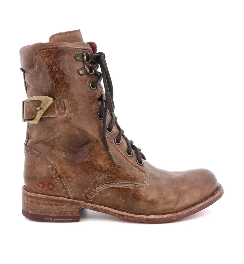 Lace-Up Buckle Brogue Reinforced Ankle Boots