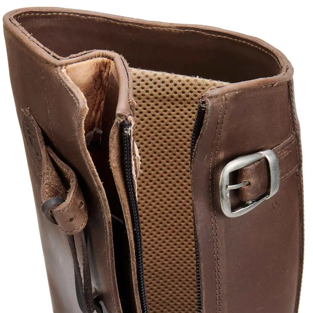 Modern Zip Leather Riding Boots