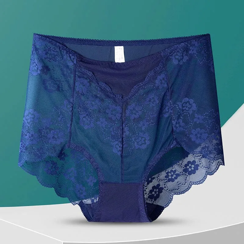 Plus Size High Waist Print Breathable Panty