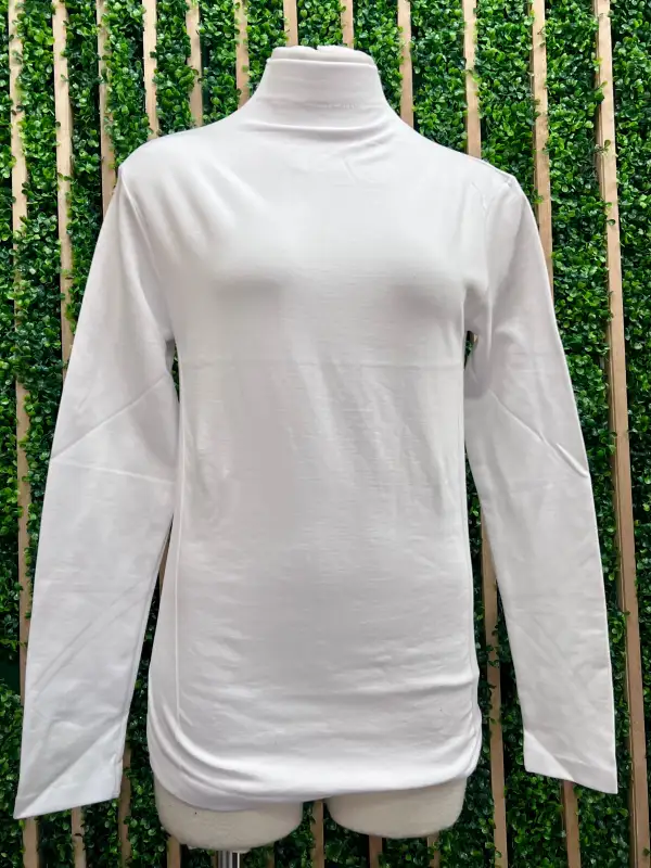 Solid Fleece Mock Neck Top