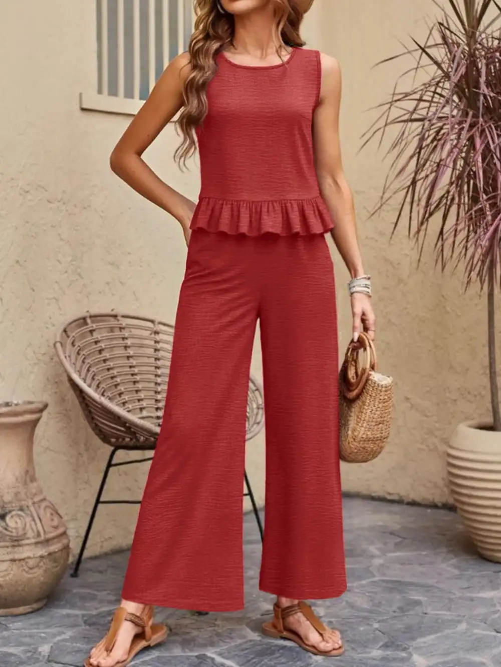 Ruffle Hem Jumpsuit