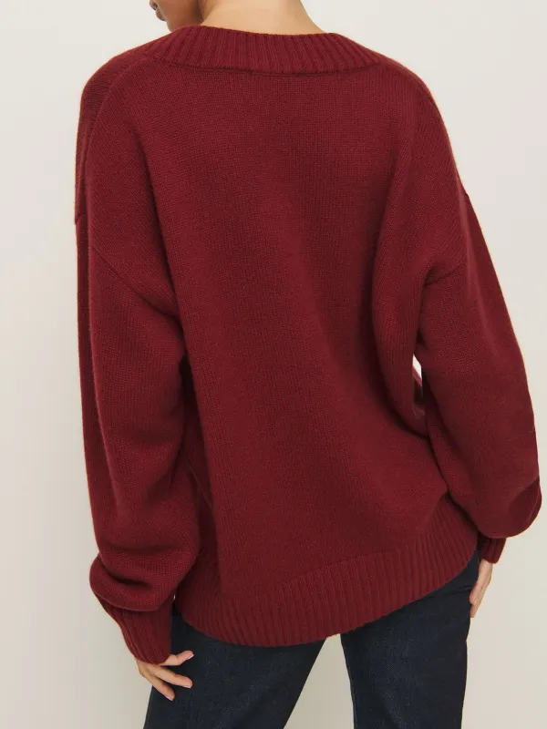 Classic V Neck Knit Sweater
