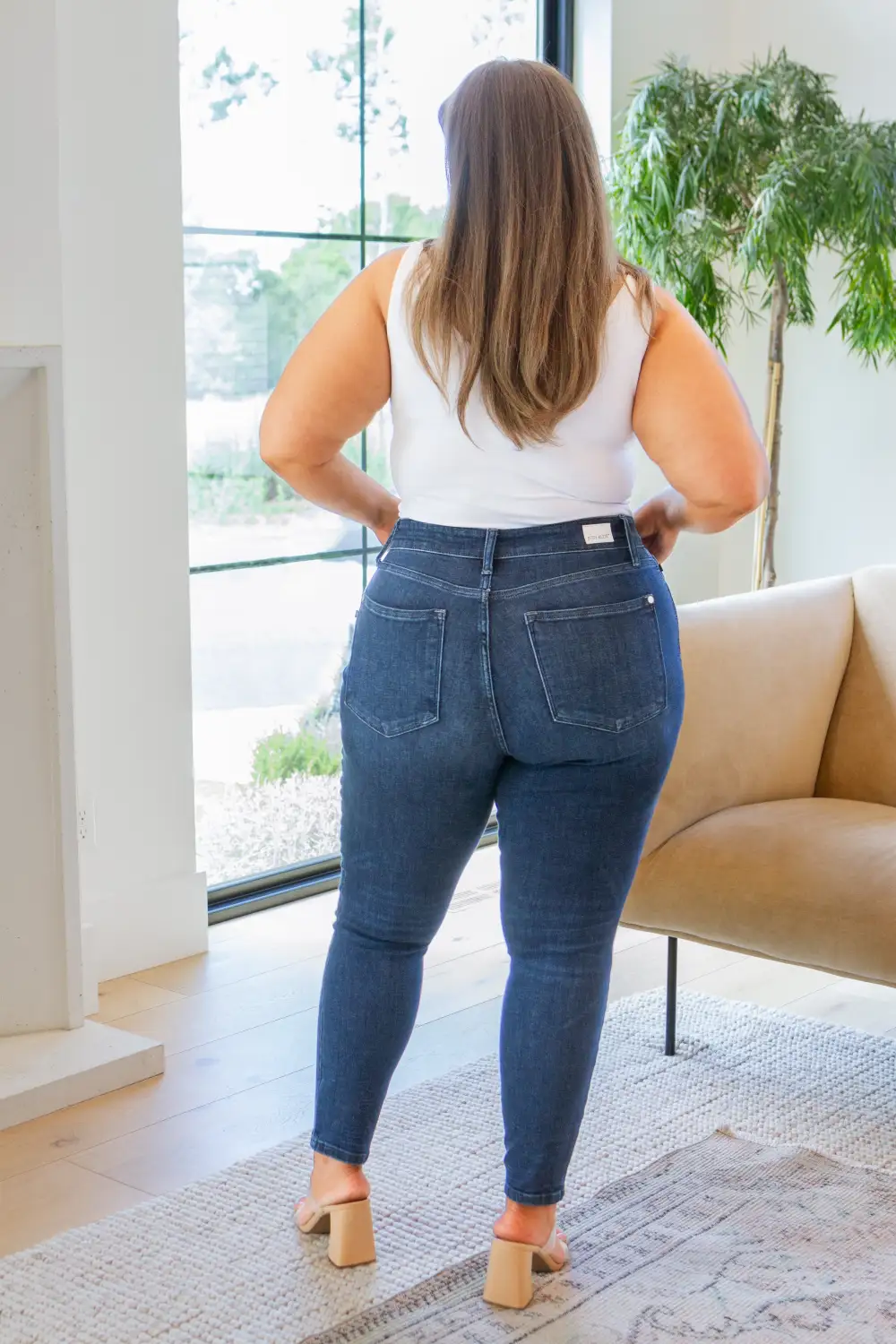 Denim Distressed Trousers