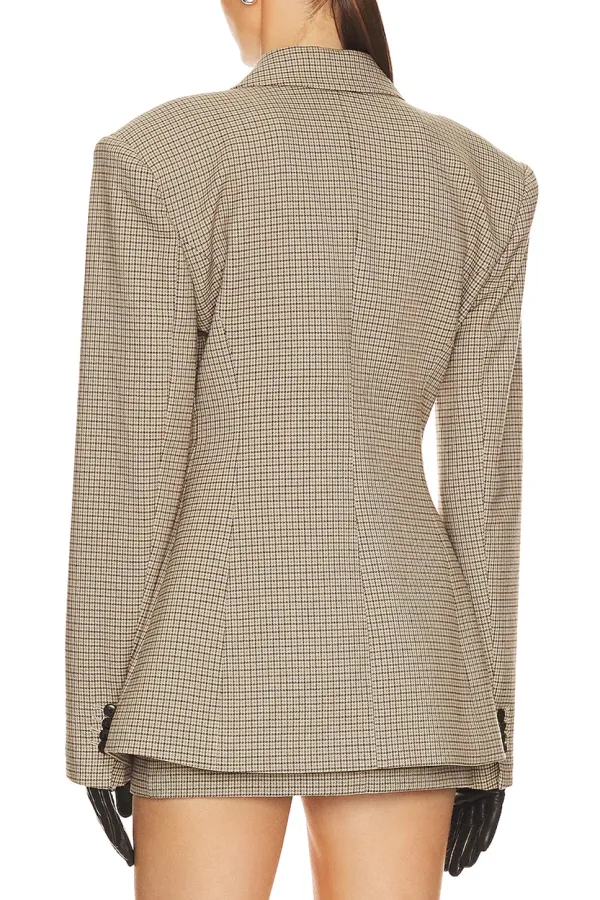 Plaid S Curve Jacket