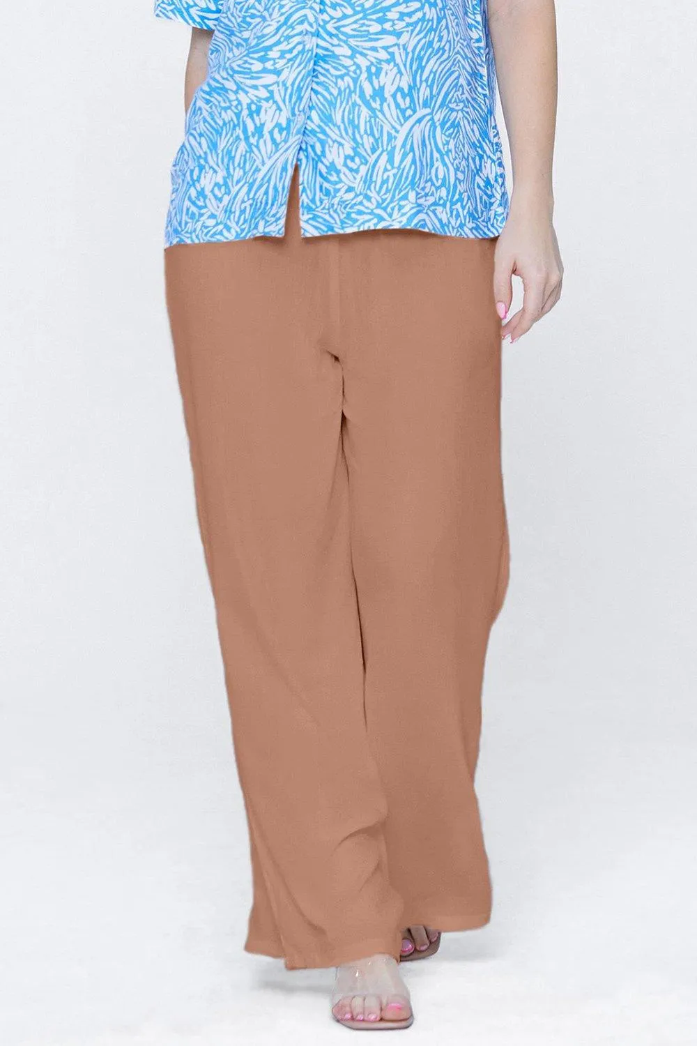 Soft Elastic Waist Women's Trousers