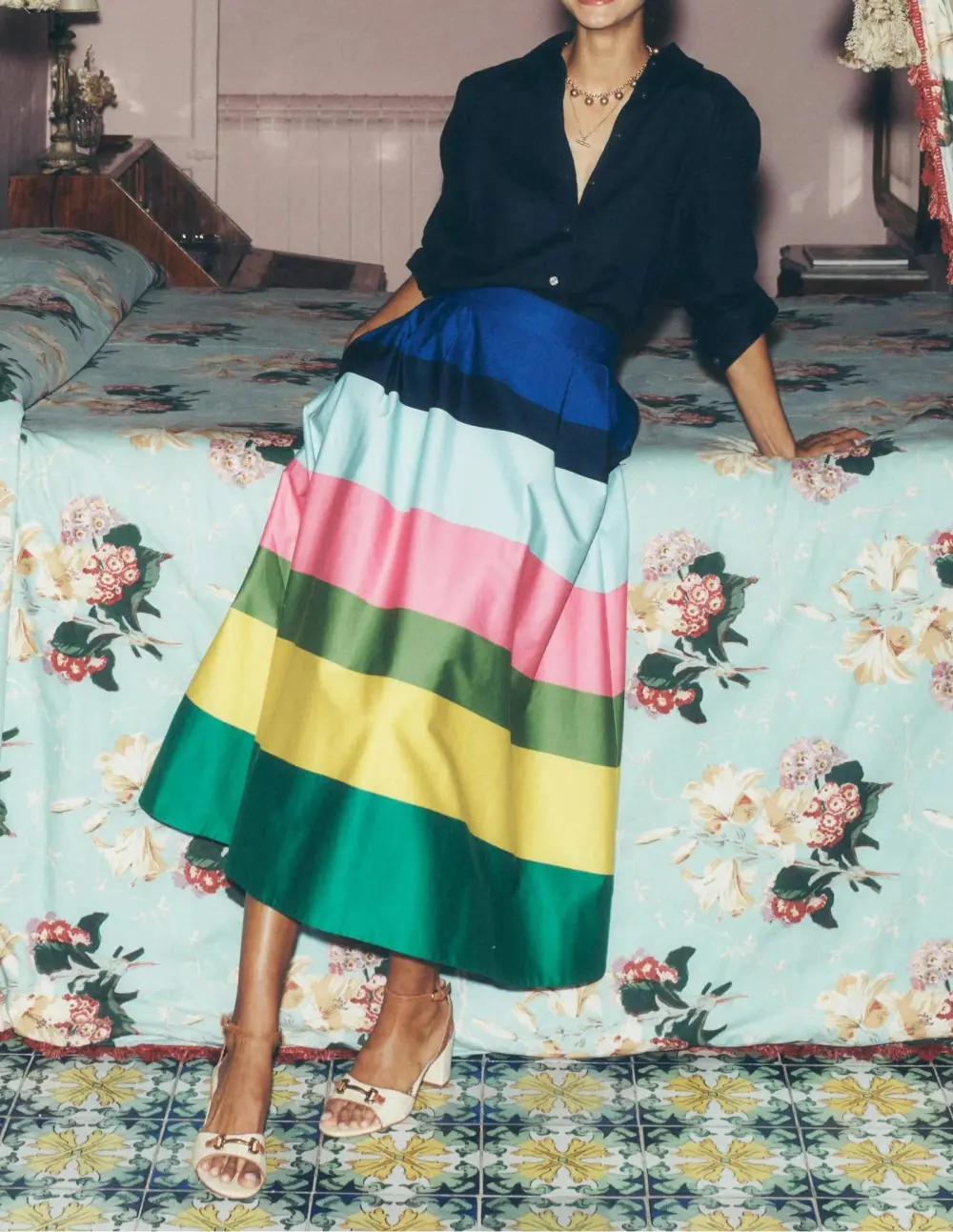 Isabella Cotton Sateen Skirt
