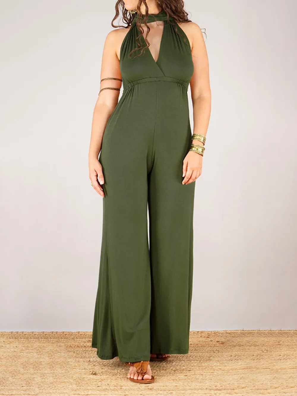 Cross Halter Jumpsuit