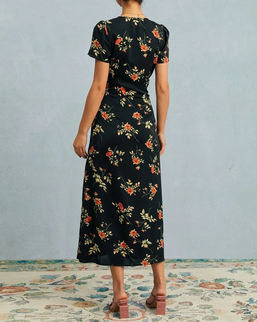 Short Sleeve Black Dress