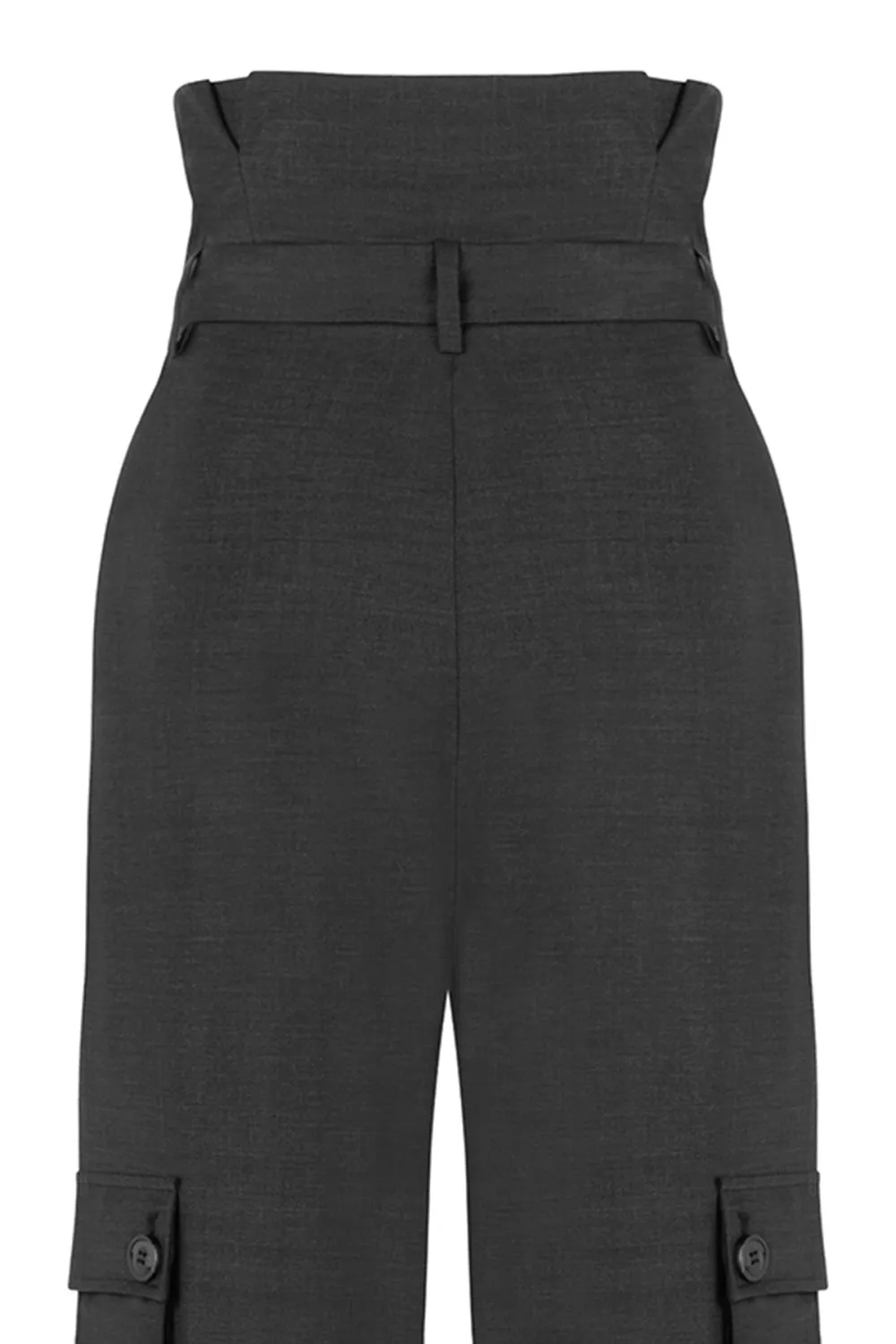 High Waist Pants-Dark Grey