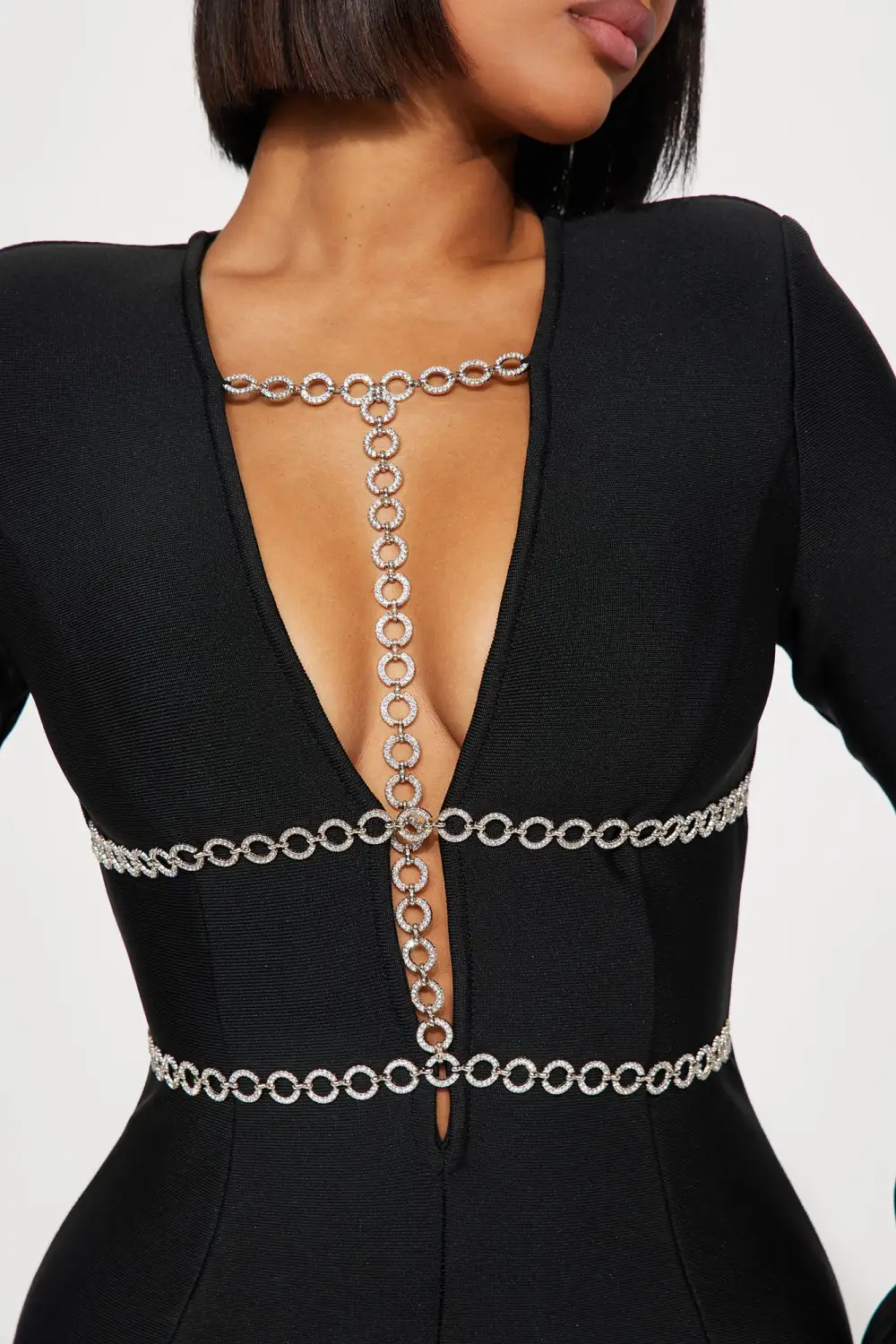 Kaia Bandage Midi Dress - Black