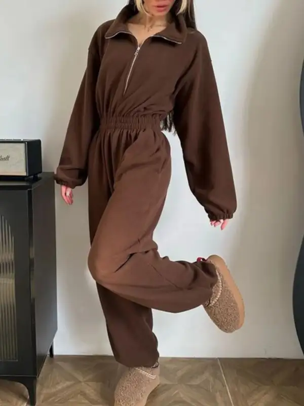 Everyday Zip Front Jumpsuit