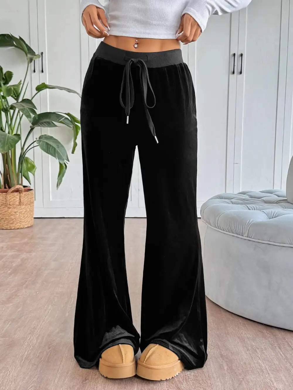 Everyday Wide Leg Drawstring Pants