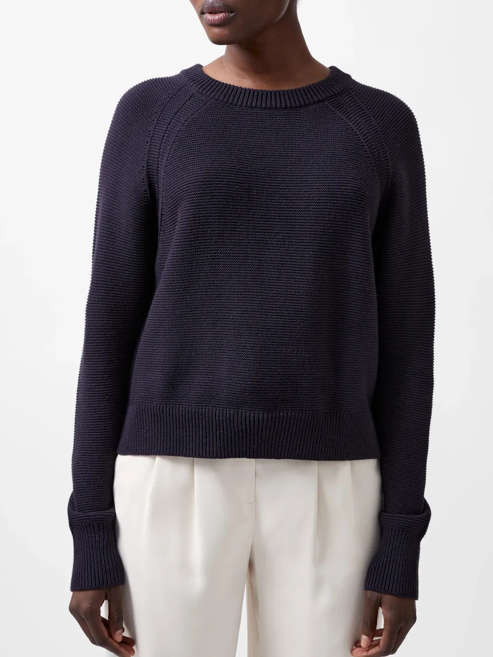 Simple Solid Color Crew Neck Sweater