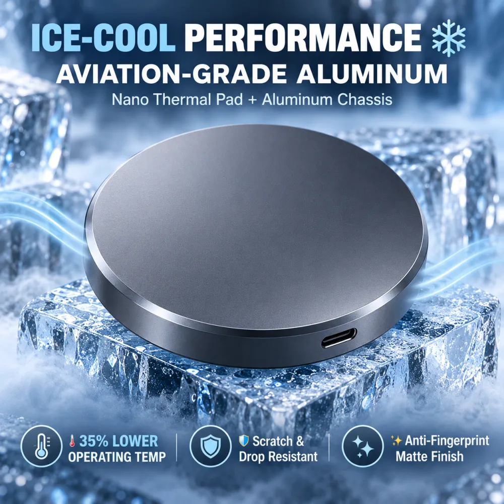 External magnetic portable hard drive, suitable for large capacity mobile phones and computers