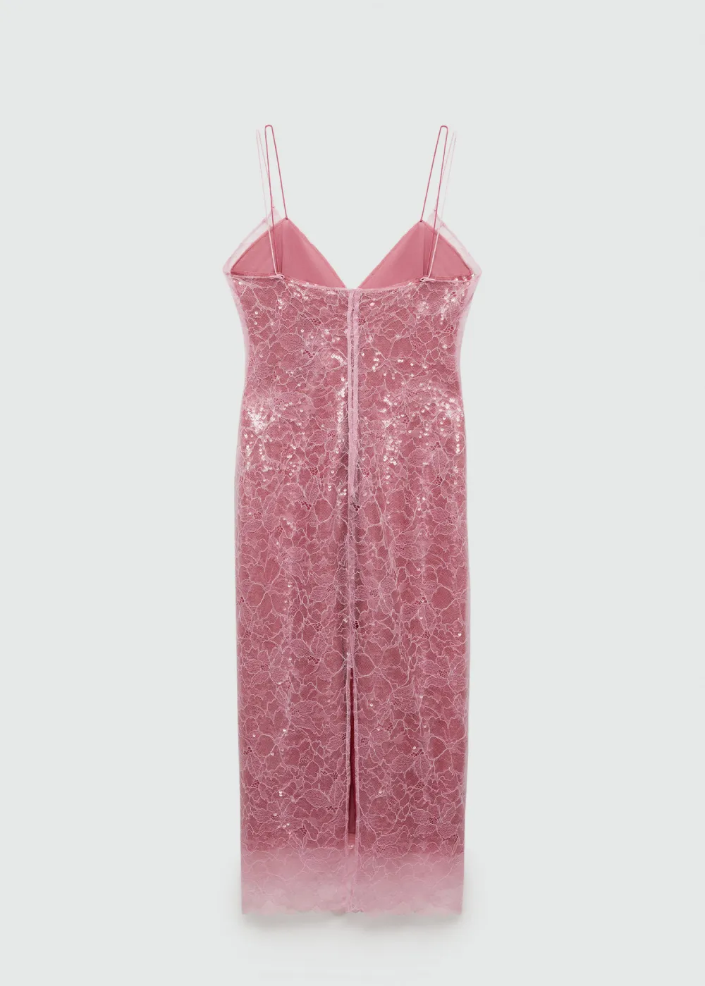 Sequin lace slip dress