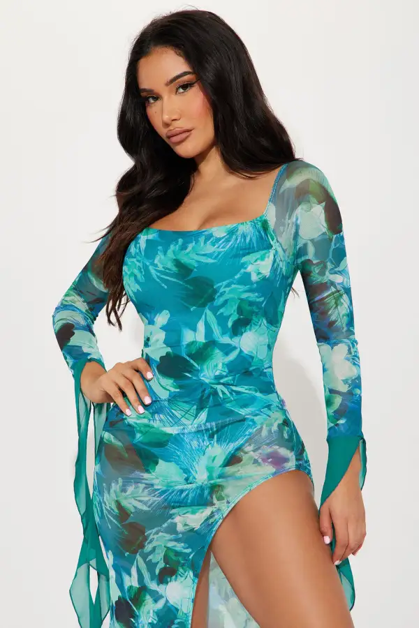 Tattiana Maxi Dress - Blue/combo