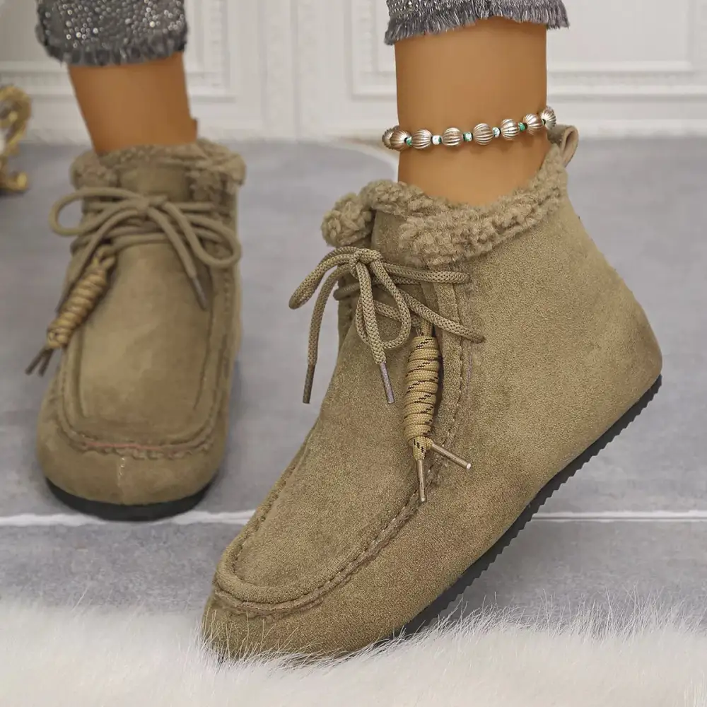 Refined Plush Lined Ankle Boots