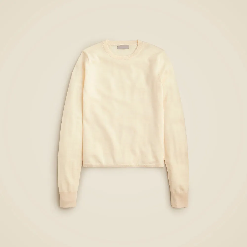 Ribbed Cashmere Cropped Crewneck Sweaters