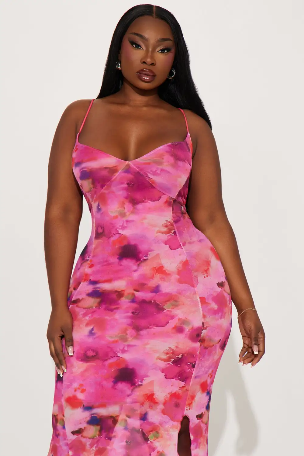 Analise Floral Maxi Dress - Pink/combo