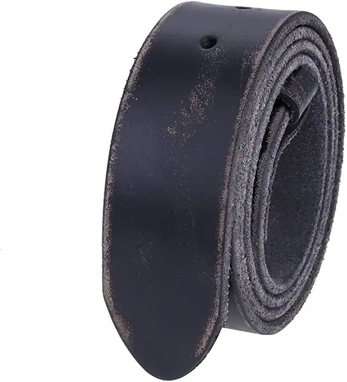 Tooled Lines Leather Belt Strap