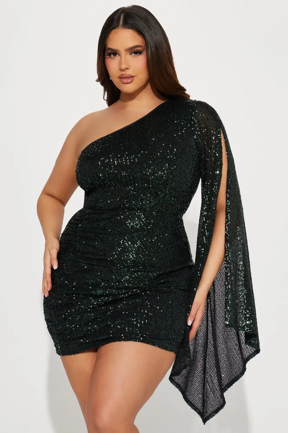 Sandie Sequin Mini Dress - Hunter