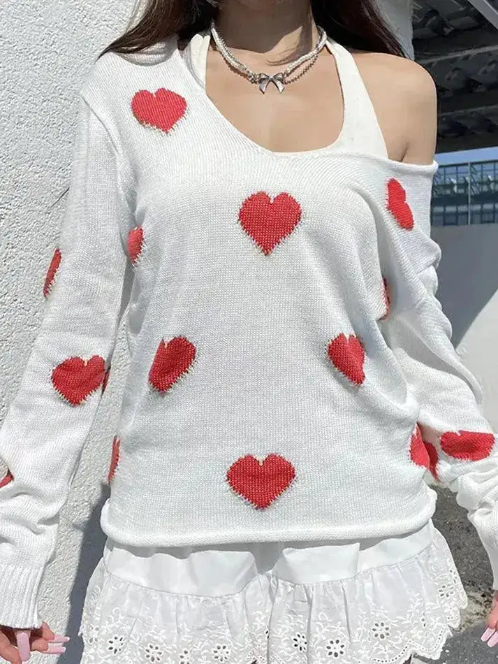 V-Neck Crew-Neck Relaxed Sweater