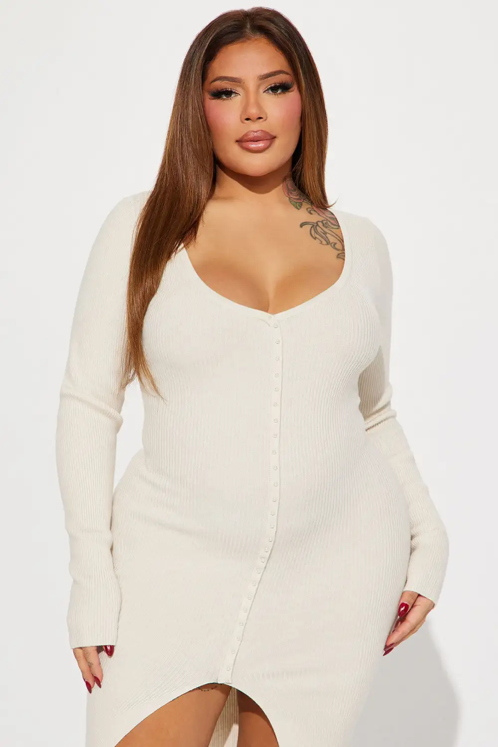 Abby Sweater Maxi Dress - Ivory