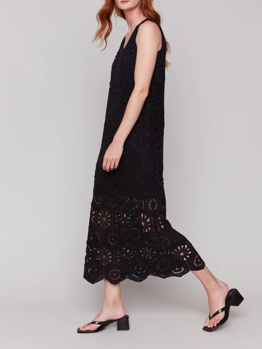 Cotton Casual Hollow Dress For Women