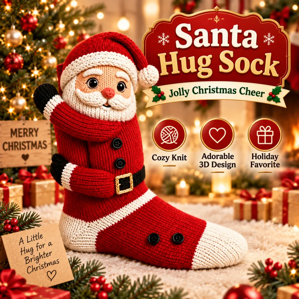 🎄 3D Christmas Hug Socks™ – The Cozy Holiday Gift That Brings Smiles & Warm Hugs
