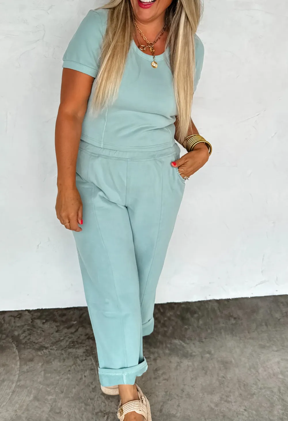 Floral Coordinated Casual Two Piece Set