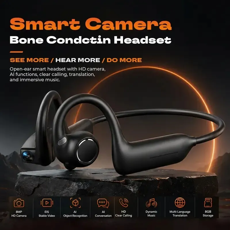Smart Bluetooth earphones with camera