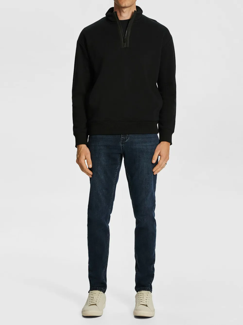 Black Quarter Zip Sweatshirt
