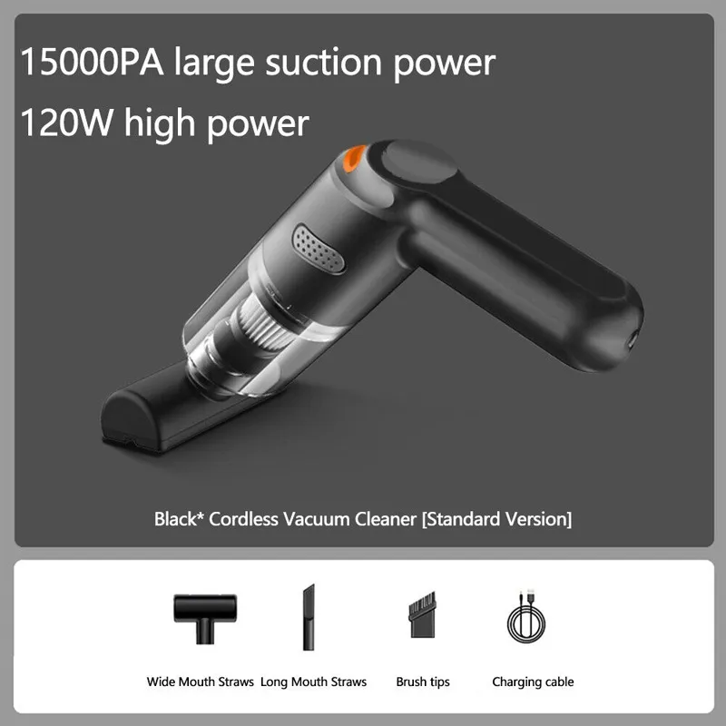 Cordless car vacuum cleaner -10000Pa suction, lightweight, long battery life!